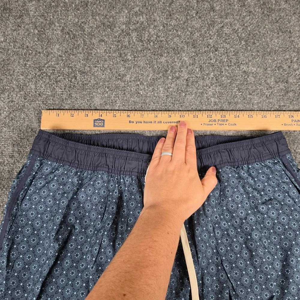Fair Harbor Anchor Swim Trunks Men XXL Blue Geometric‎ Recycled Stretch Shorts